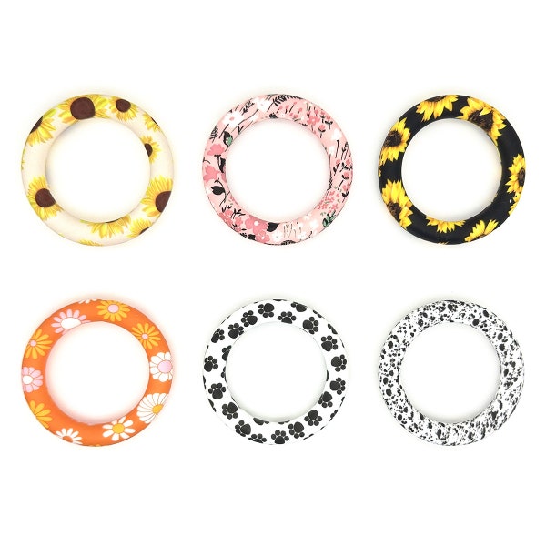 65mm Silicone O Ring With 2 Holes,Silicone Ring Bead