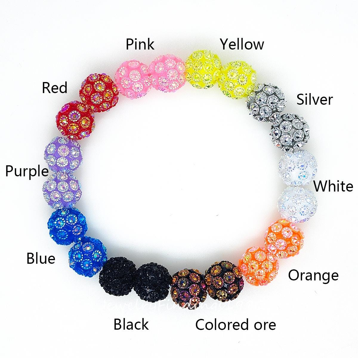 Perline Colori Autunnali 100 Pz 5 Colori Perline Acriliche Rosa 16mm Perline Bubblegum Sfuse Per Perline Color Bubblegum AB
