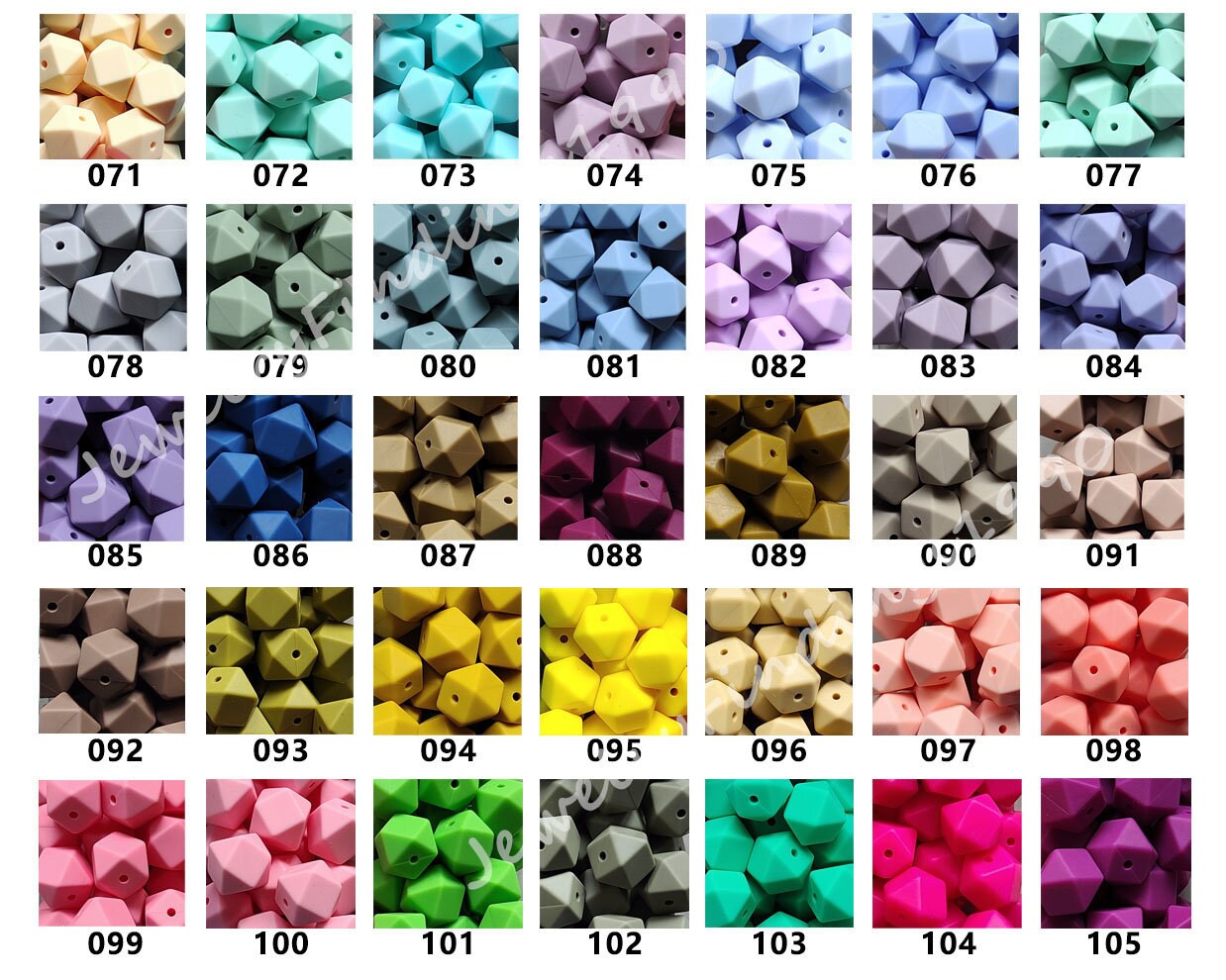 High Quality Hexagon Silicone Beads, DIY Beaded Pens Women Gift, Wholesale 14/17mm Hexagon Silicone Beads, Soft Beads, 067 - 120
