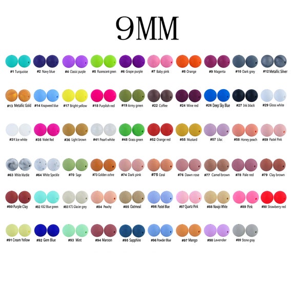 Perles En Silicone 9 Mm - Couleur Bleu Clair - Lot De 10 - Marque SAVMER - Neuf
