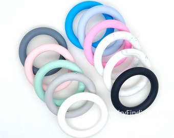 65mm Silicone Ring, Silicone Loop, 65mm Silicone O Ring With 2 Hole for Car Hanging Charm