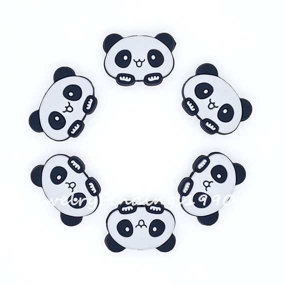 Mini Panda Focal Silicone Beads, for Bead Pen Jewelry Making, Bulk Loose  Silicone Beads Accessories 