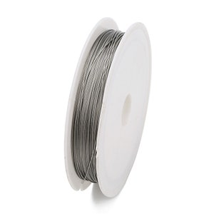 50M/Roll, Tiger Tail Beading Wire, 0.38mm Tiger Tail Wire, String Jewelry Cord Wire, Coated Stainless Steel Wire Tiger Tail Jewelry Making