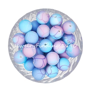12/15mm Bulk Silicone Beads, Silicone Bead Wholesale, Silicone Print Beads, Silicone Pearl Ball, Craft Loose Beads, DIY Necklace Craft, #67