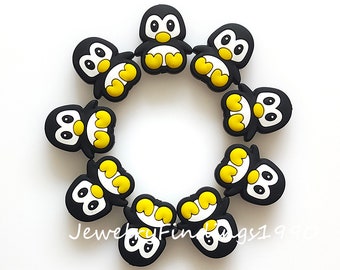 New Silicone Penguin Beads, Focal Silicone Beads, DIY Women Keychain Accessories, Animal Penguin Beads, 23*27mm