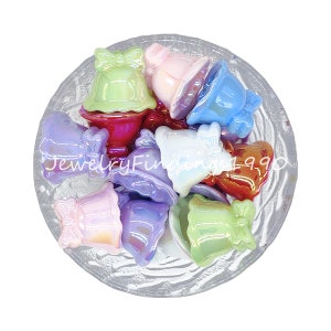 Mix Christmas Bell Beads, Acrylic Focal Beads,Chunky Beads,Pen Beads
