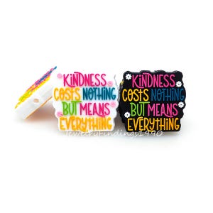 Kindness Silicone Focal Beads,Silicone Beads Bulk,Loose Beads,Focal Beads For Pen,DIY Keychain