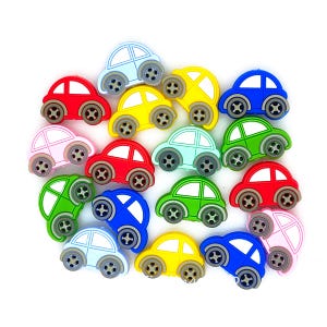 Perline in silicone per auto di colore misto, perline sagomate, accessori per gioielli, perline in silicone a forma di cartone animato, portachiavi fai da te, portachiavi con ciondolo per borsa da donna