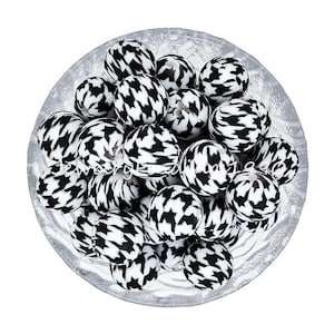 Bulk Silicone Beads, 12/15mm Silicone Round Beads, Bat Print Silicone Beads, Beads for Jewelry Making, Wholesale Silicone Beads, # 80