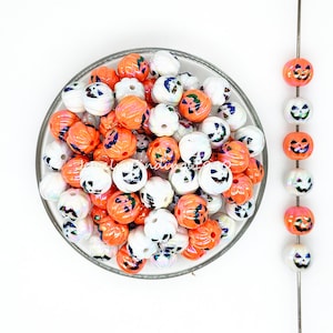 16mm Halloween Beads,Pumpkin Gumball Beads,Bubblegum Beads.Pen Beads,Resin Beads