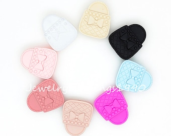 Handbag Shape Silicone Beads Jewelry Making DIY Keychain Women Gift, Silicone Loose Beads, Focal Silicone Beads