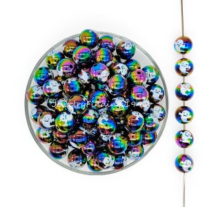 Halloween Ghost Bubblegum Acrylic Beads,16mm Glossy Gumball Beads,Charm Beads
