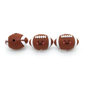 3D Rugby Silicone Beads,Football Beads Focal Beads,Sport Beads,Silicone Beads Bulk,Jewelry Making