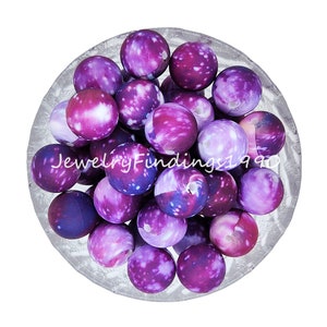 12/15mm Round Silicone Beads, Round Pearl Silicone Beads, DIY Necklace Jewelry Making, Print Beads, Loose Beads, Beads Accessories, #25