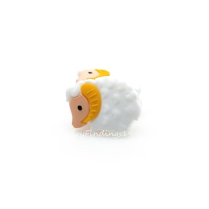 Sheep Silicone Beads, Random Mix Color,Womens Charm Gifts Making, Silicone Beads DIY Necklace Jewelry Accessories, 28*21*9.4mm