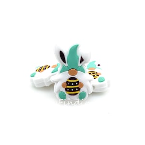 Easter Gnome Focal Silicone Beads, Gnome Silicone Beads