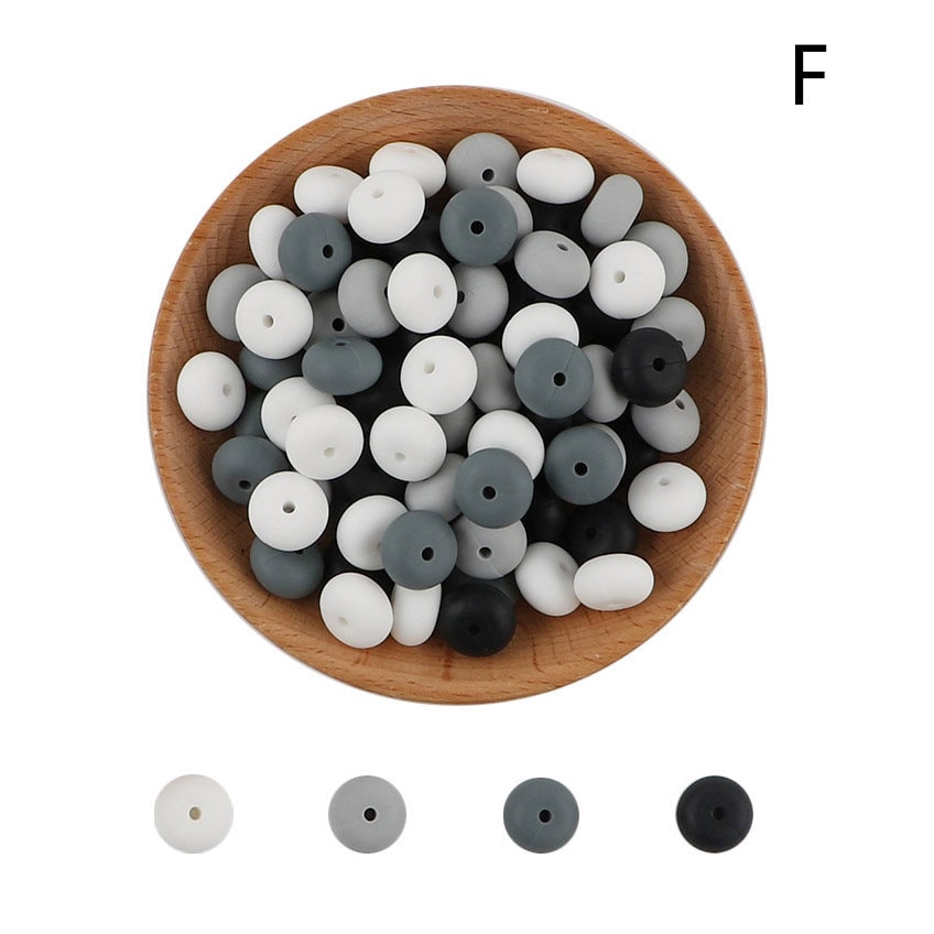 Cuentas De Silicona De ábaco De 14 Mm, Suministros Para Bisutería DIY