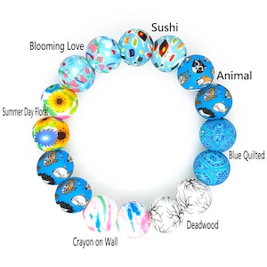 Silicone Beads Bulk, 15mm Print Silicone Beads, Round Silicone Beads, DIY Keychain Charm Beaded Pen Making, Wholesale Beads