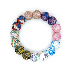 15mm Round Print Beads,Bulk Silicone Beads,Loose Pearl Beads,Jewelry Accessories,Pen Beads