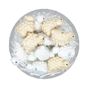 Sheep Acrylic Beads, Pen Focal Beads, Acrylic Beads