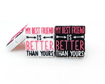 Best Friend Silicone Focal Beads,Loose Silicone Beads,Funny Beads ,Focal Beads For Pen