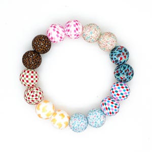 15mm Round Beads,Silicone Beads,Print Beads,Loose Beads,Pearl Beads