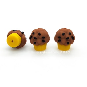 3D Cupcake Silicone Beads,Focal Beads,DIY Craft Keychain,Jewellery Making