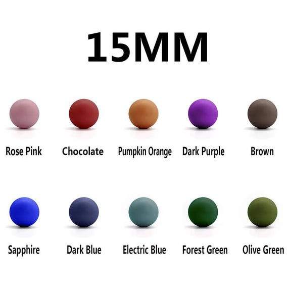 75 Pezzi Perline in Silicone Colorate Perline Artigianali Rotonde