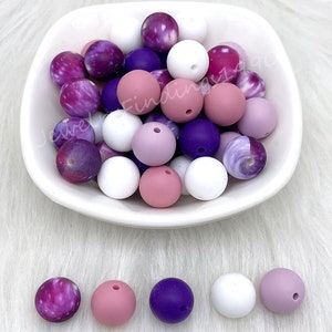 12/15mm Round Silicone Beads, Bulk Silicone Beads, Assorted Silicone Beads, Print Silicone Beads, Silicone Bead, Jewelry Making
