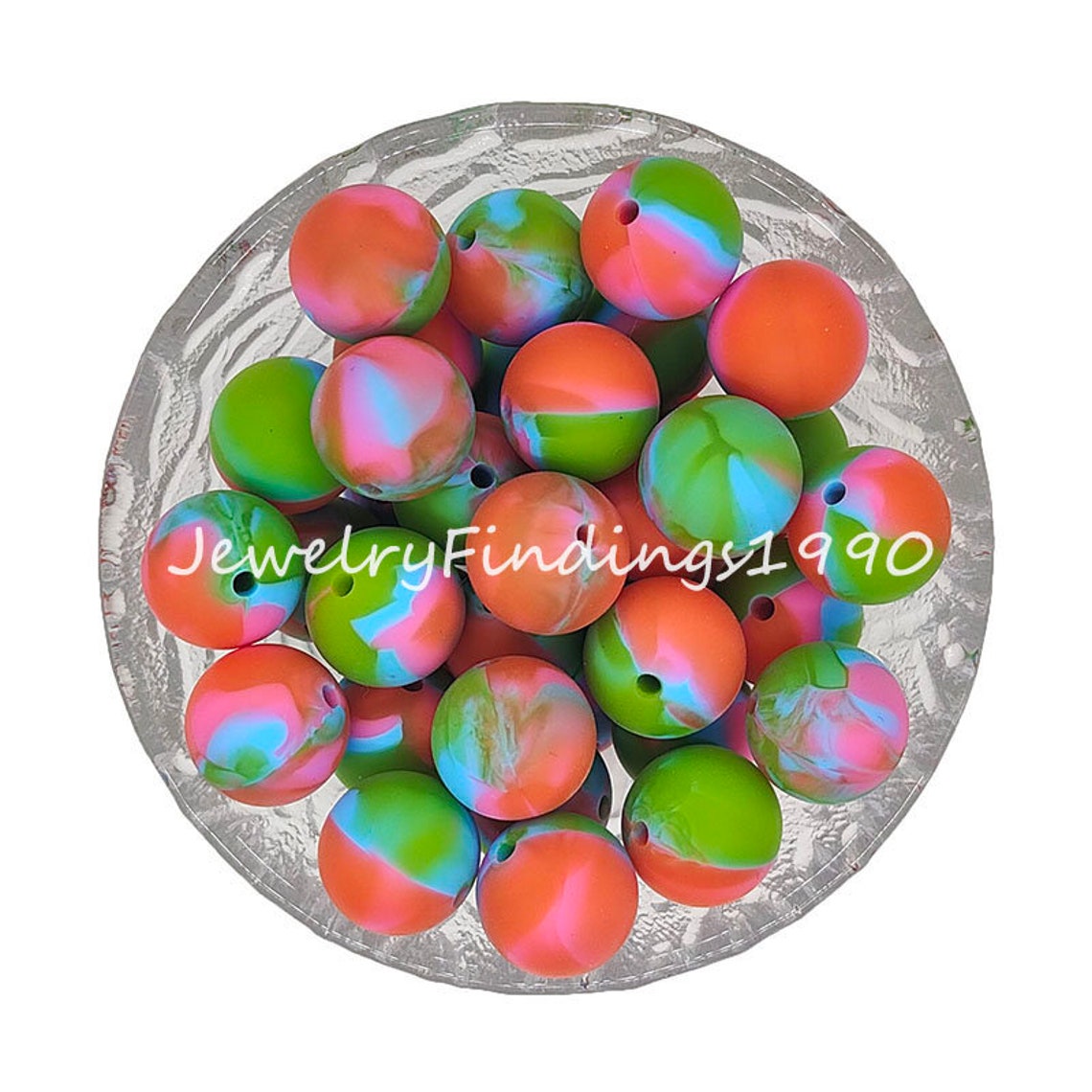 Print Silicone Beads Bulk Round Print Silicone Beads 15mm Etsy