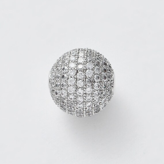 PandaHall - 10 perline di zirconia cubica ovali, 10 x 7 x 5,5 mm, distanziatori in metallo per fai da te, per bracciali, collane, gioielli, colori assortiti