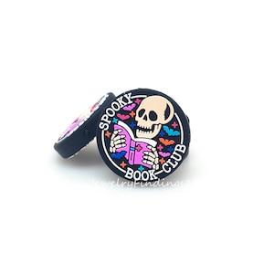 Spooky Focal Beads,Reading Club Silicone Beads,Silicone Beads Bulk,DIY Badge Reel ,For Beadable Craft Making