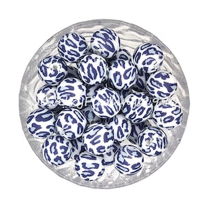 Wholesale 12/15mm Round Silicone Beads, Leopard Silicone Beads, Leopard Print Beads, DIY Craft Beaded Jewelry, Soft Silicone Beads, #04