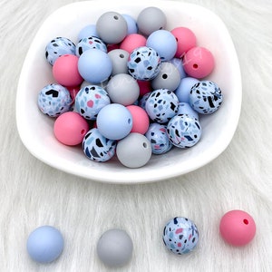 20/50/100Pcs Mixed Color Beads, 12/15mm Round Silicone Beads, Craft Silicone Bead, Bulk Silicone Beads, Focal Silicone Beads