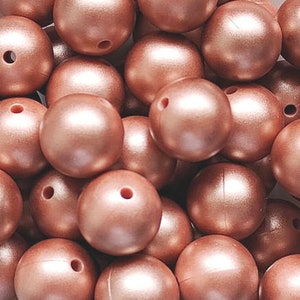 15mm Metallic Print Silicone Beads, Silicone Loose Beads, 10 - 100pcs Silicone Beads, Wholesale Beads
