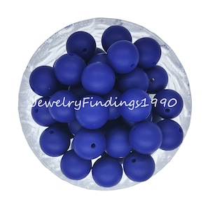 Navy Blue Silicone Beads, 12mm 15mm Round Beads, 14mm 17mm Hexagon Beads, BULk Silicone Beads, 10 - 100PCS Silicone Beads Wholesale -#2