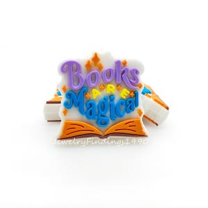 Magic Book Focal Beads,Soft Focal Beads,Book Lover Gift Beads,DIY Pen Focal
