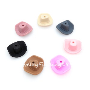 Cowboy Hat Focal Beads, Bulk Silicone Beads 20*20mm, Cowboy Hat Silicone Beads, Loose Beads, Jewelry Making, Craft Accessories