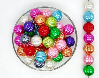 Lantern Shaped Bubblegum Acrylic Beads Mix,Gumball Resin Beads,Beadable Pen Bead