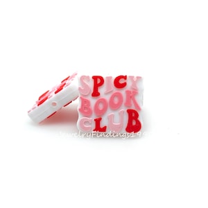 Book Club Silicone Focal Beads,Silicone Beads,Focal Beads For Cup Charm