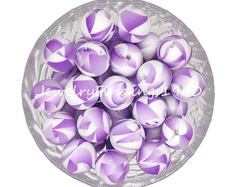 Print Silicone Beads, Charm Gift Jewelry Making, Wholesale 12/15mm Silicone Beads, Round Silicone Beads, Bulk Beads Accessories, #130