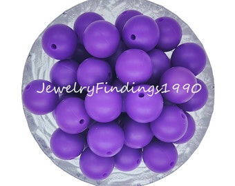 Grape Purple Silicone Beads, Round Silicone Beads, Hexagon Silicone Beads, For Jewellery Making and Crafts,10 - 100PCS Wholesale Beads, - #6