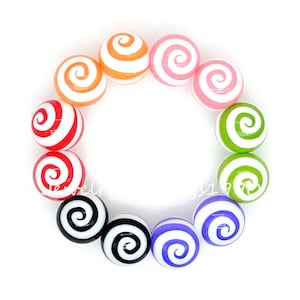 Round Silicone Beads, Print Swirl 15mm Silicone Beads, Pearl Ball, Focal Beads, Wholesale Beads