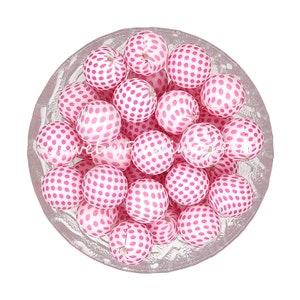 15mm Silicone Round Beads, Loose Print Silicone Beads, Bulk Silicone Pearl Beads, Silicone Print Beads, Craft Supplies, Charm Beads