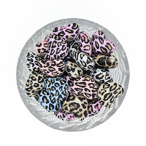 Love Heart Silicone Beads, Silicone Beads for Pens, Silicone Focal Heart Beads, Leopard Print Shaped Beads, DIY Beaded Jewelry Keychain