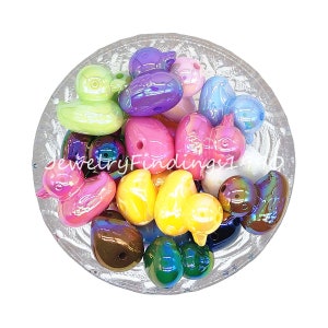 Duck Focal Beads, Acrylic Duck Beads, Mix Acrylic Pen Focal Beads