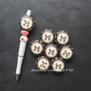 Enamel Bowknot  Fancy Beads,Bling Rhinestone Bowknot Focal Beads ,Metal Charm Beads