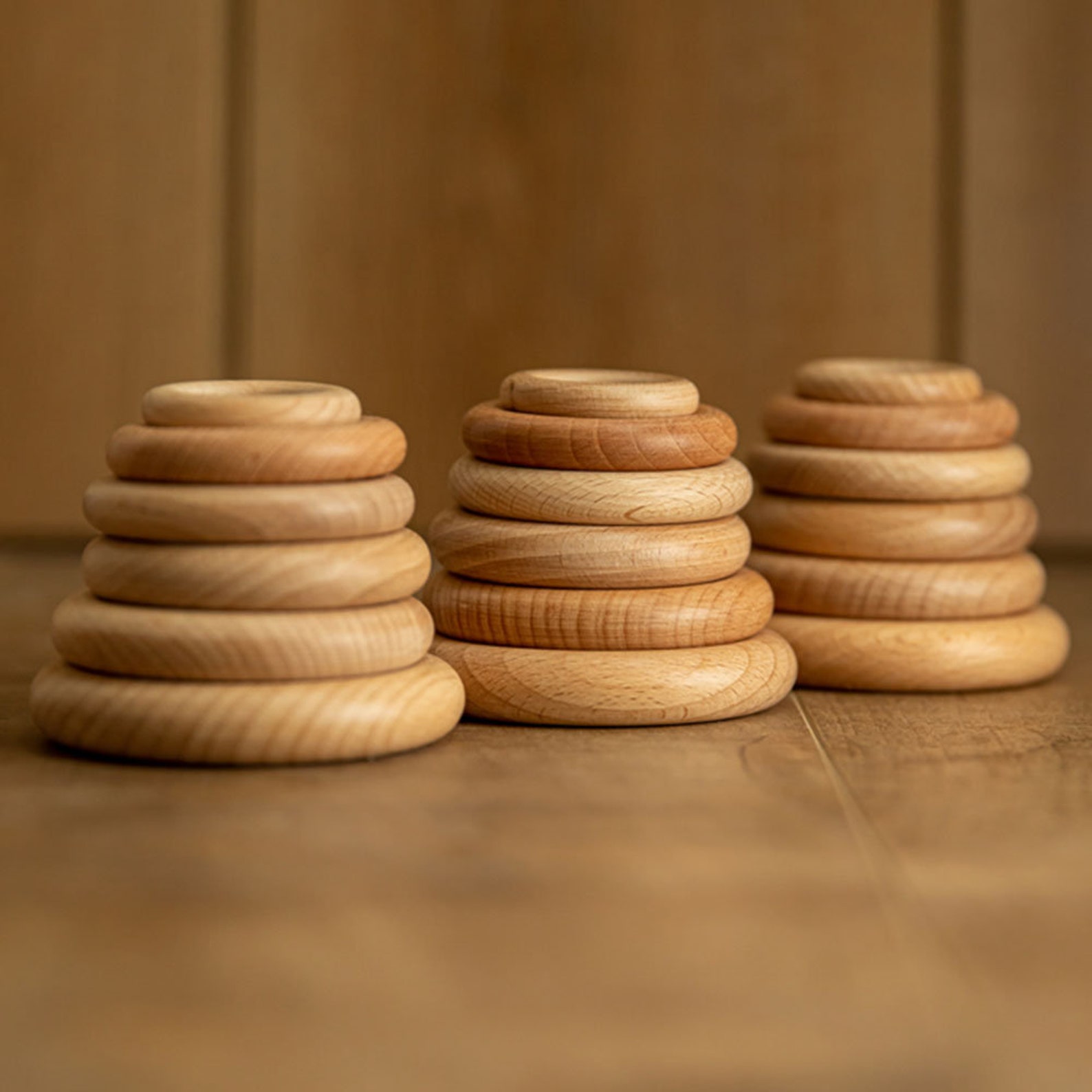 40-80mm Wooden Ring, Beech Wood Ring, Natural Unfinished Round Wooden ...
