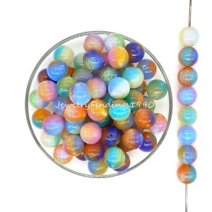 16mm Glitter Acrylic Bubblegum Beads,Iridescent Beads,Resin Beads,Gumball Beads,Beads For Pen