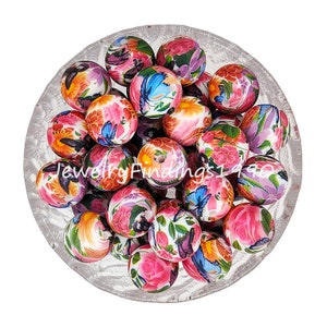 15mm Round Spring Butterfly Silicone Beads for Beaded Pen Making, Silicone Beads Bulk, DIY Necklace Women Jewelry Accessories